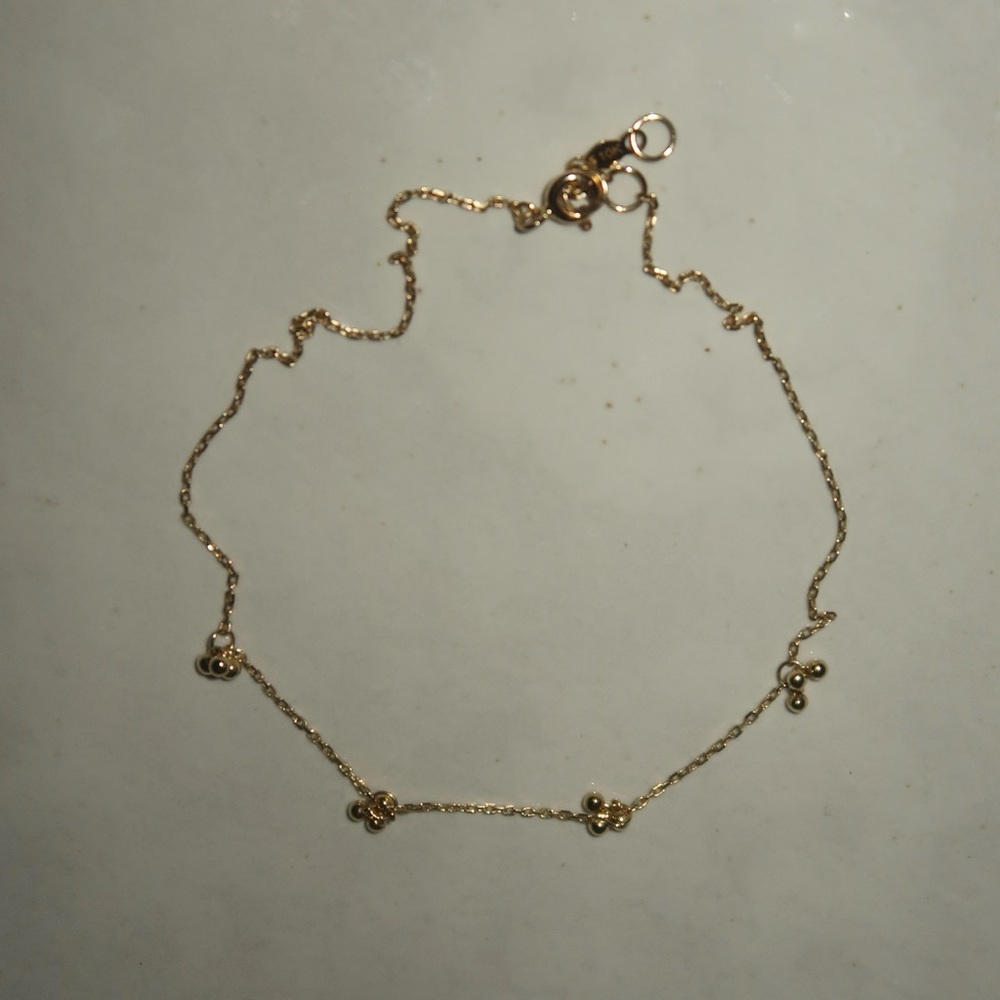 10K GOLD CLUSTER ANKLET